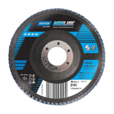 NORTON 125 x 40# ZIRC FLAP DISC