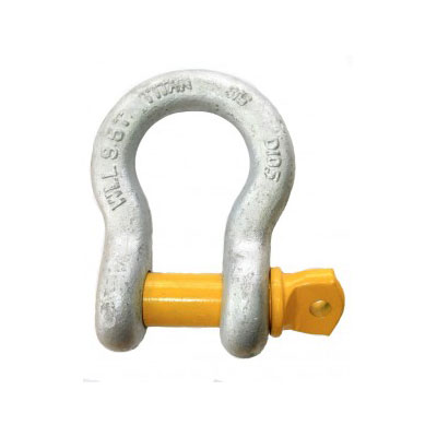 8mm HDG BOW SHACKLE 0.5T YELLOW PIN