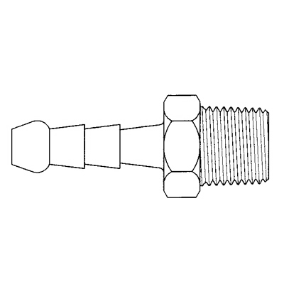 TITON 209X4X4 MALE HOSE TAIL