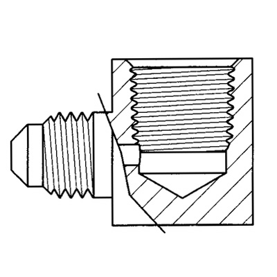 TITON 50X5X2 FEMALE FLARE ELBOW