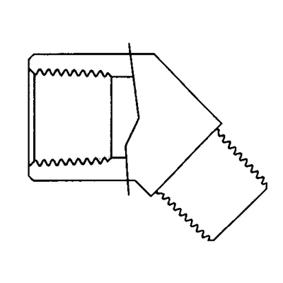 * 45 TITON 34004506 45o M/F ELBOW